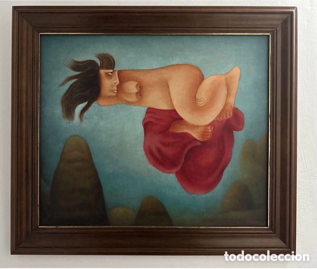 Arte: Original Tilsa Tsuchiya Oil Painting 1976 &ldquo;El Mito de los Sue&ntilde;os&rdquo; Provenance