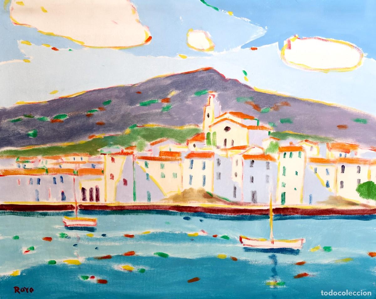 Art: MANUEL DOBLAS PINTO (Malaga, 1957) OLEO SOBRE TELA. VISTA DE CADAQUES (Gerona)