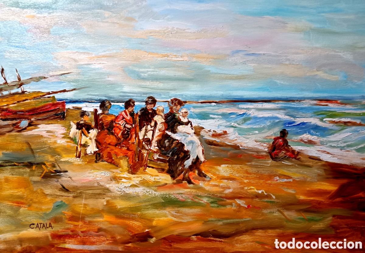 Arte: D&iacute;a de Playa FIRMADO JORDI CATALA GONZ&Aacute;LEZ 1941 -2001