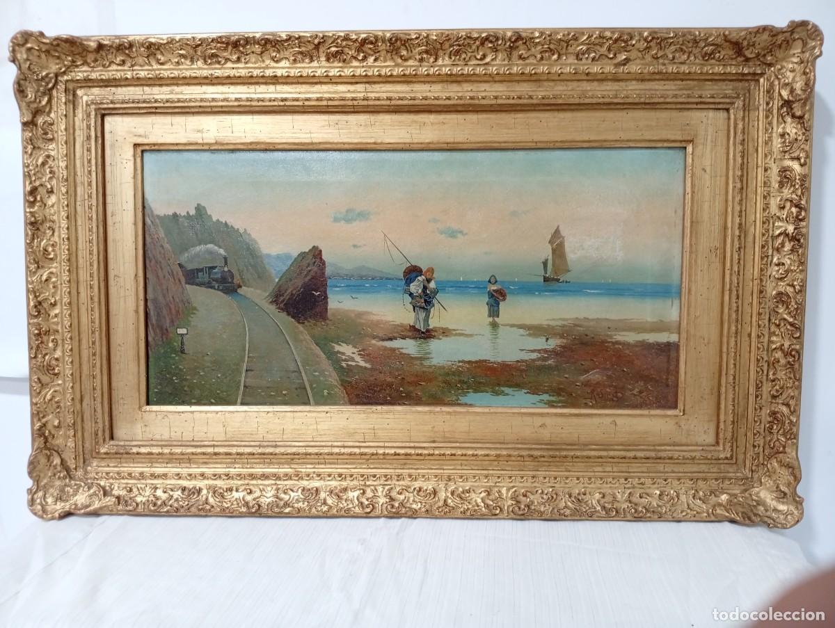 Arte: RAFAEL SENET P&Eacute;REZ (Sevilla, 1856 &ndash; 1926) &rdquo;Mariscadoras de N&aacute;poles&rdquo;. Con documentaci&oacute;n