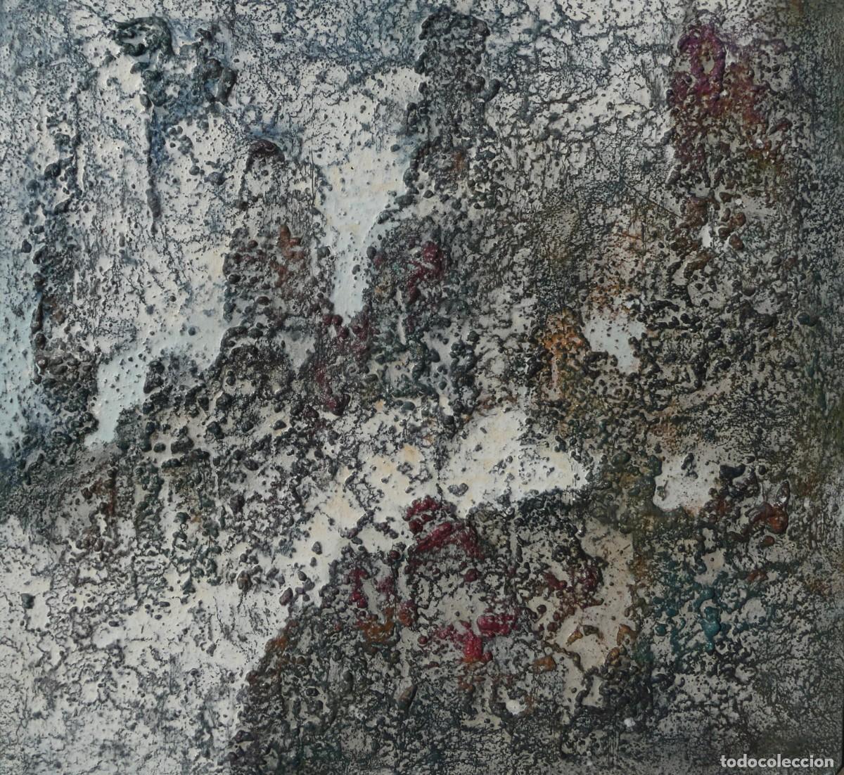 Art: PINTURA ABSTRACTA DE JOSE SANZ SALA . TITULO : BOIRA A MONTSERRAT. ( OBRA RECIENTE-SOLO RECOGIDA )