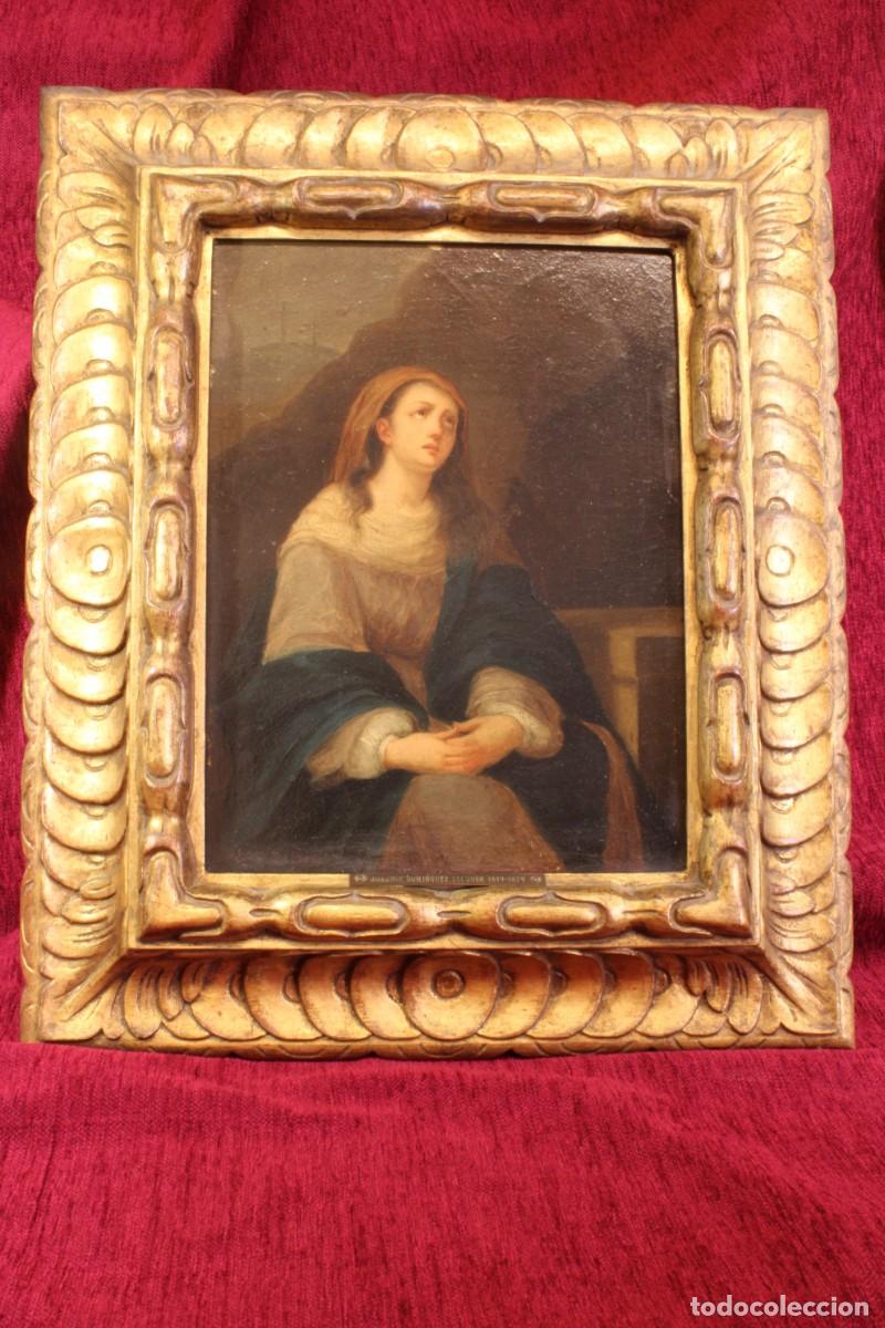 Arte: &Oacute;leo Mar&iacute;a Magdalena penitente. Joaqu&iacute;n Dom&iacute;nguez B&eacute;cquer. Oil painting Penitent Mary Magdalene