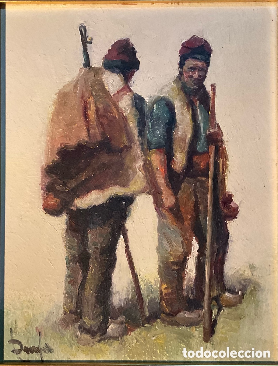 Art: RAMON POVEDA IBARS &ndash; PASTORES (1984) &ndash; &Oacute;LEO SOBRE LIENZO &ndash; FIRMADO &ndash; PINTURA CATALANA