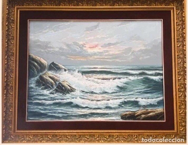 Arte: &Oacute;leo marina realismo impresionista, J. Navarro