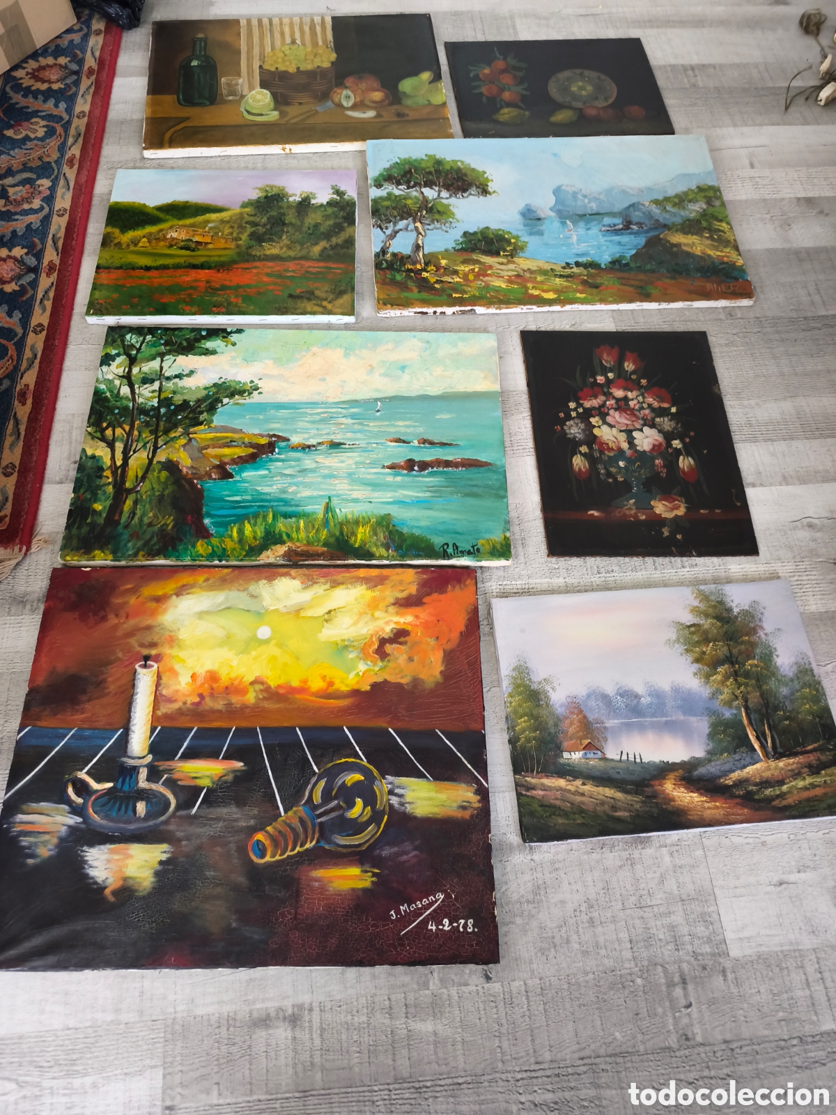Art: Lote de 6 pinturas oleo