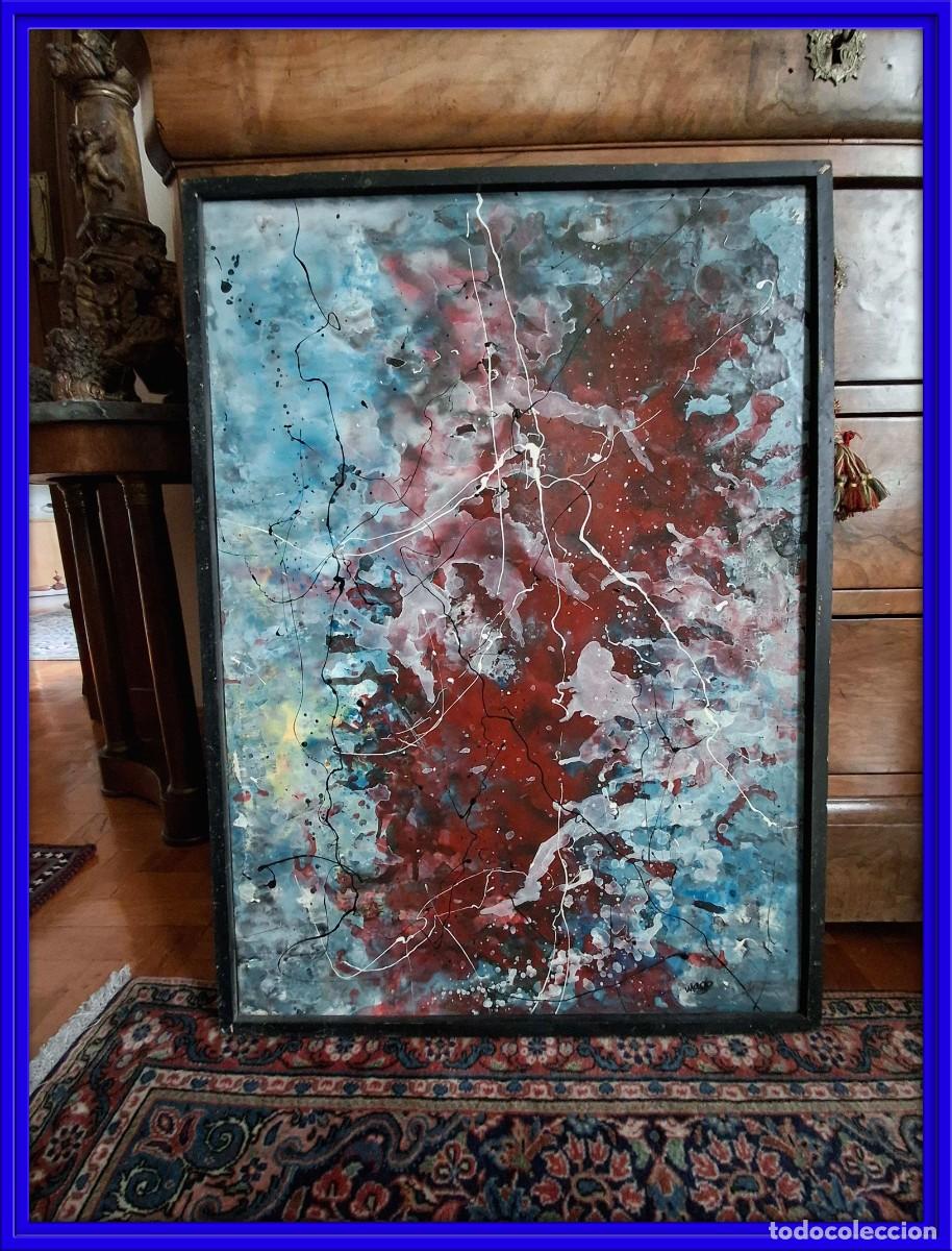 Arte: CUADRO ABSTRACTO MUY DECORATIVO Y MODERNO FIRMADO