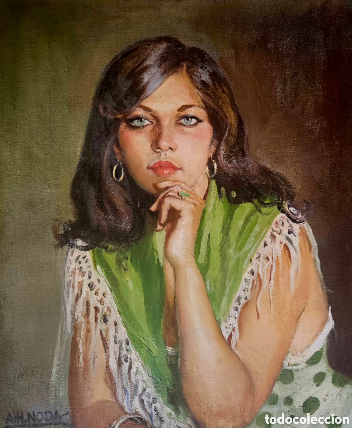Art: Alfonso Hernandez Noda (Granada 1928-2022) preciosa pintura firmada.