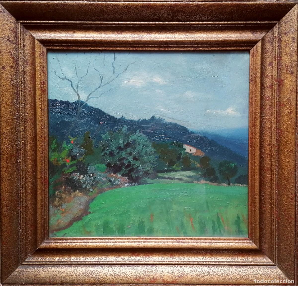 Kunst: RAFAEL SALV&Agrave; BALAGUER (Palma de Mallorca, 1904). &Oacute;leo/carton&eacute; 37 x 35 cm. Tarda plujosa. Firmado.