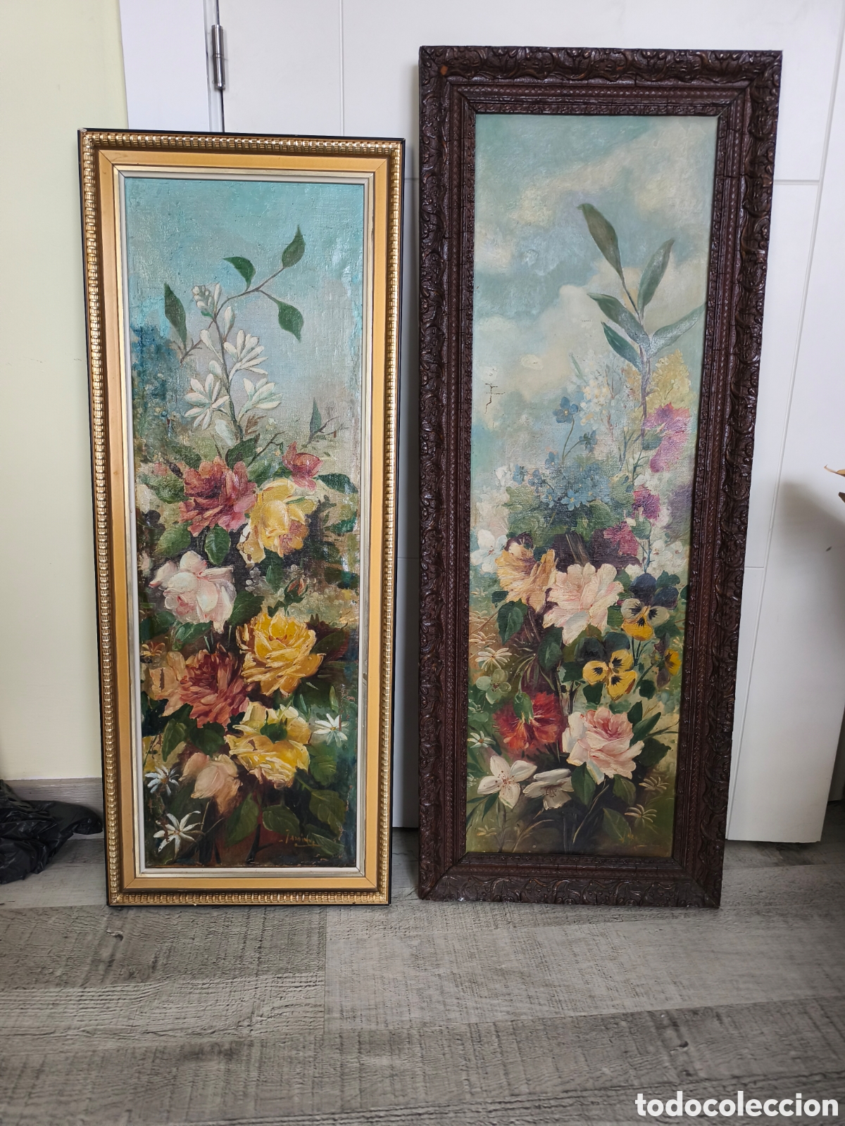 Arte: Pareja pinturas oleos antiguas