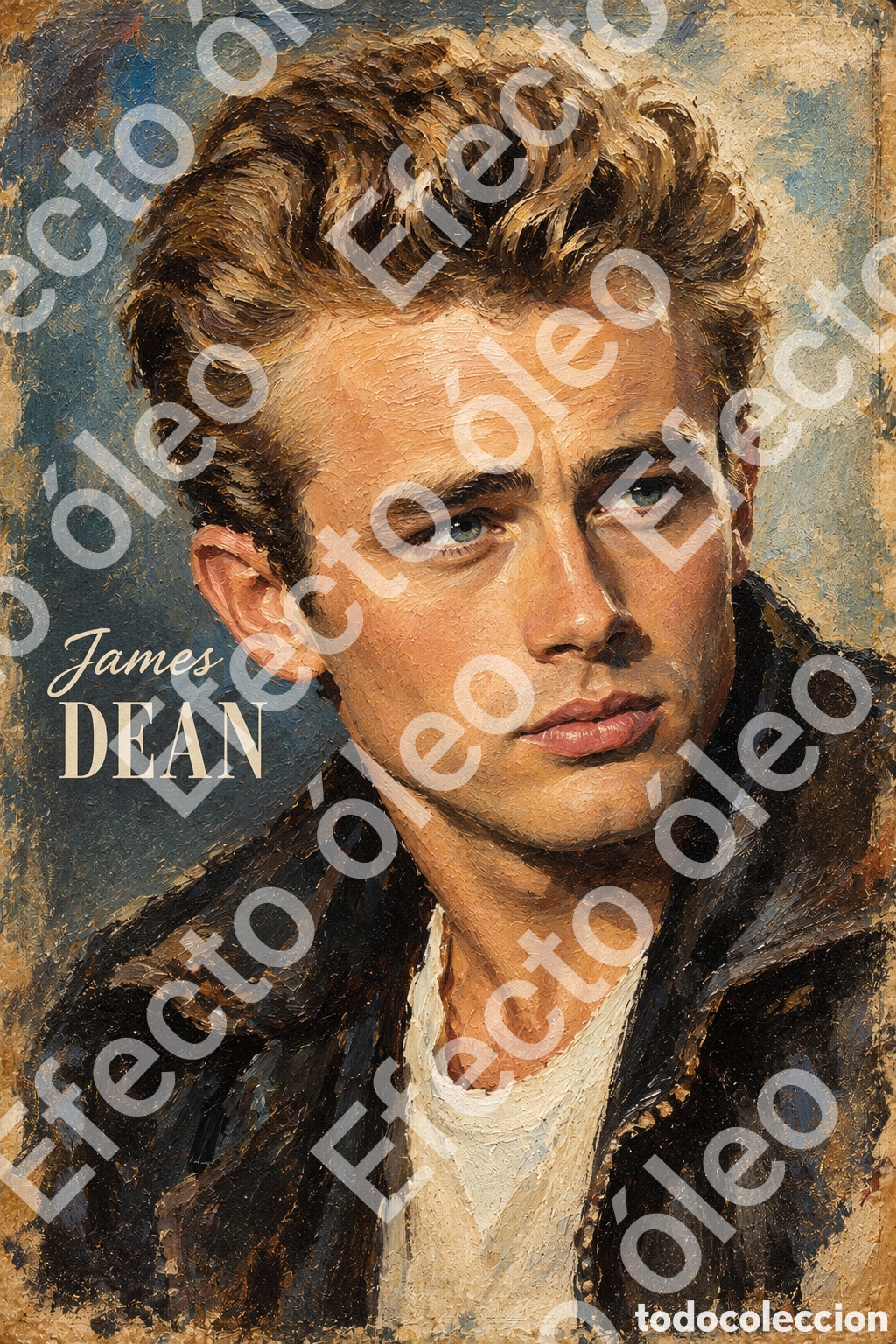Arte: L&aacute;mina efecto &oacute;leo James Dean - Foto 1