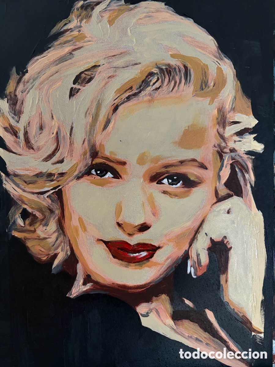 Arte: Cuadro acr&iacute;lico de Marilyn Monroe original - Foto 2