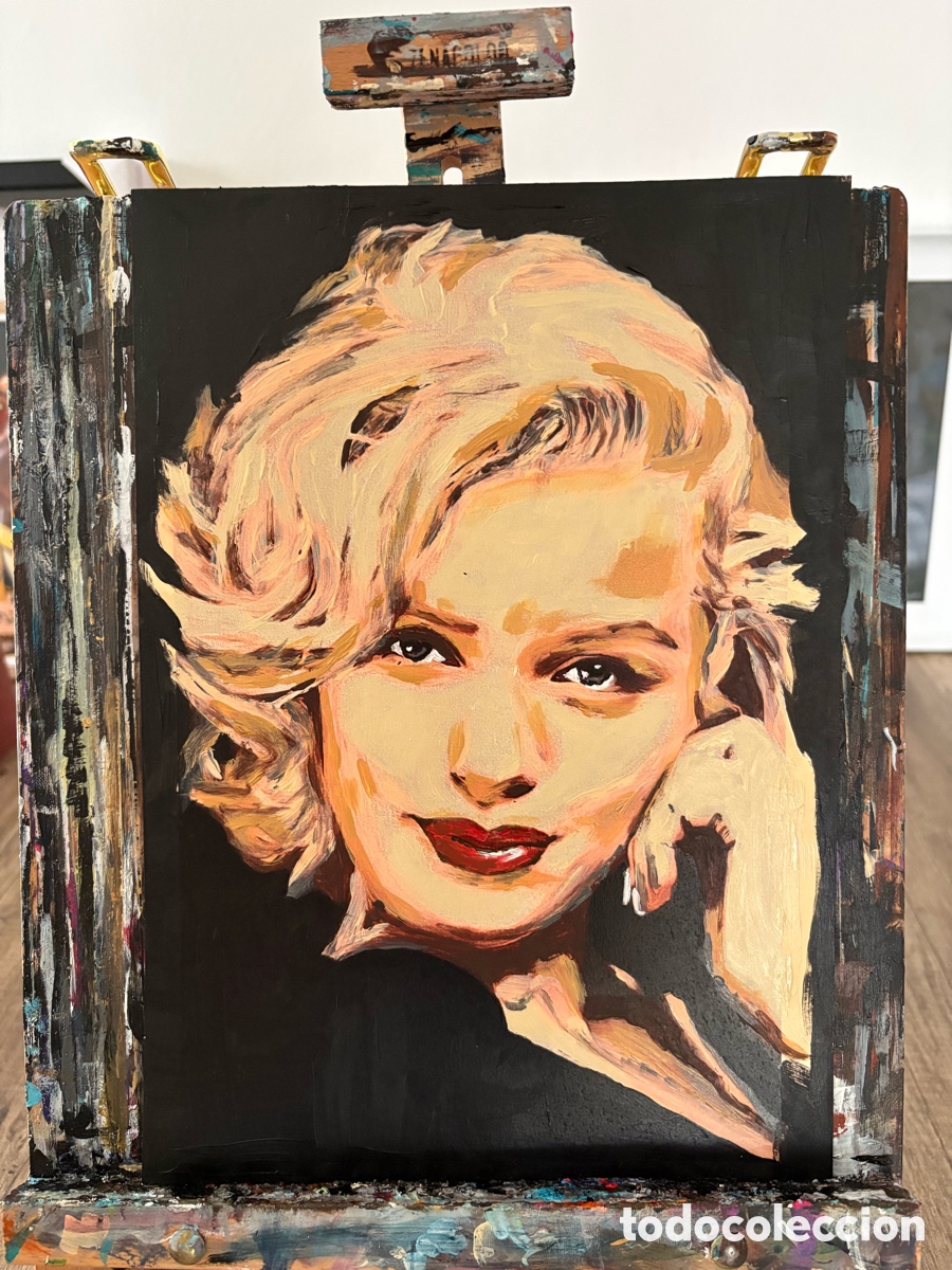 Arte: Cuadro acr&iacute;lico de Marilyn Monroe original - Foto 3