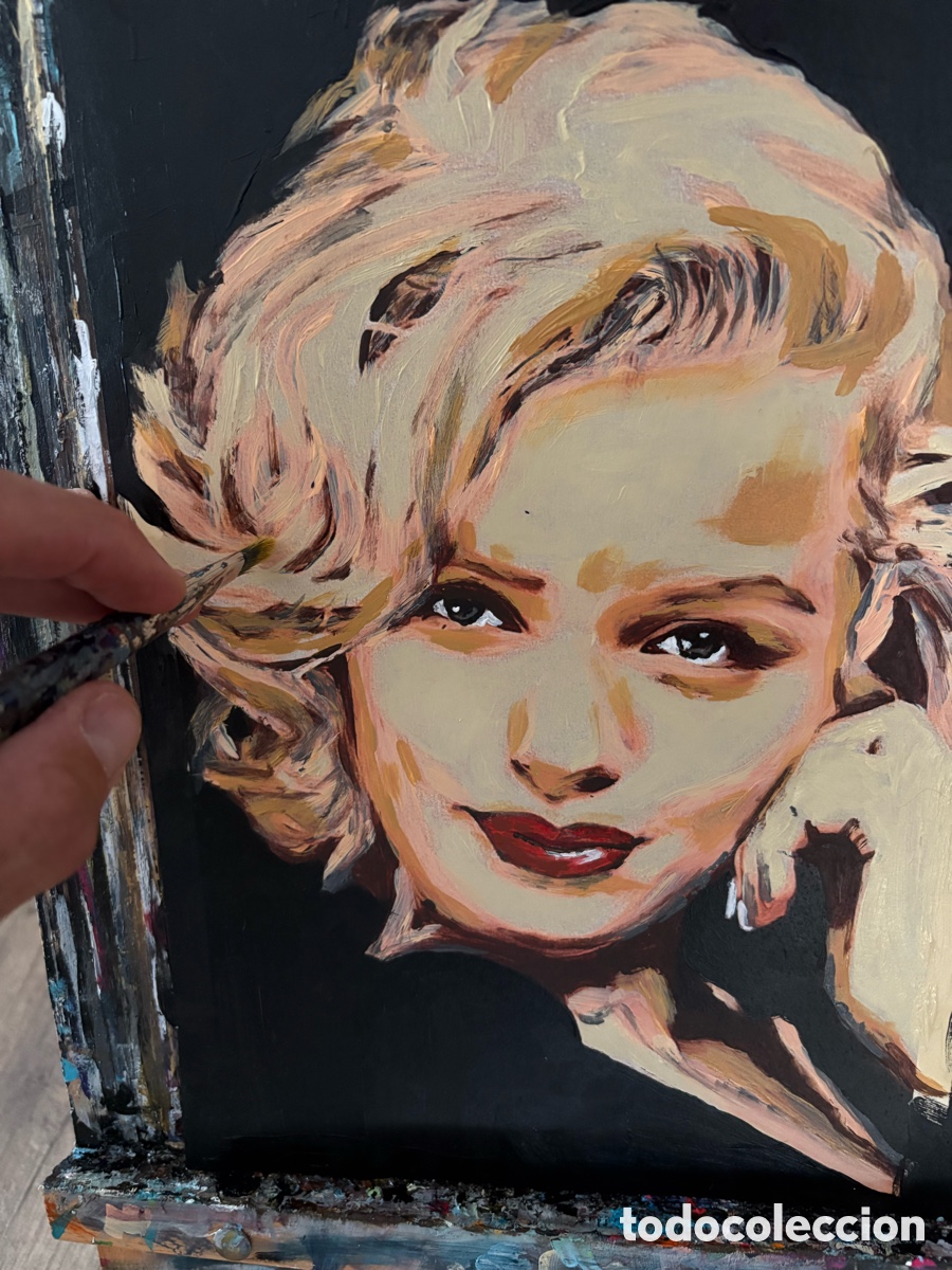 Arte: Cuadro acr&iacute;lico de Marilyn Monroe original - Foto 4