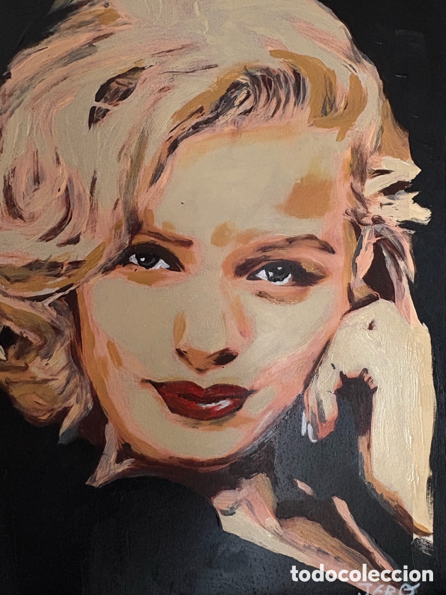 Arte: Cuadro acr&iacute;lico de Marilyn Monroe original - Foto 5