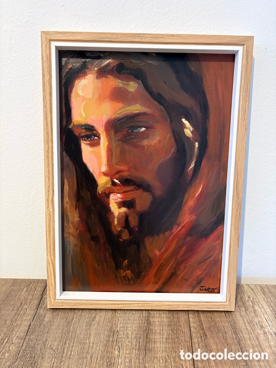 Arte: Cuadro de Jes&uacute;s pintado a mano en acr&iacute;lico - Foto 5