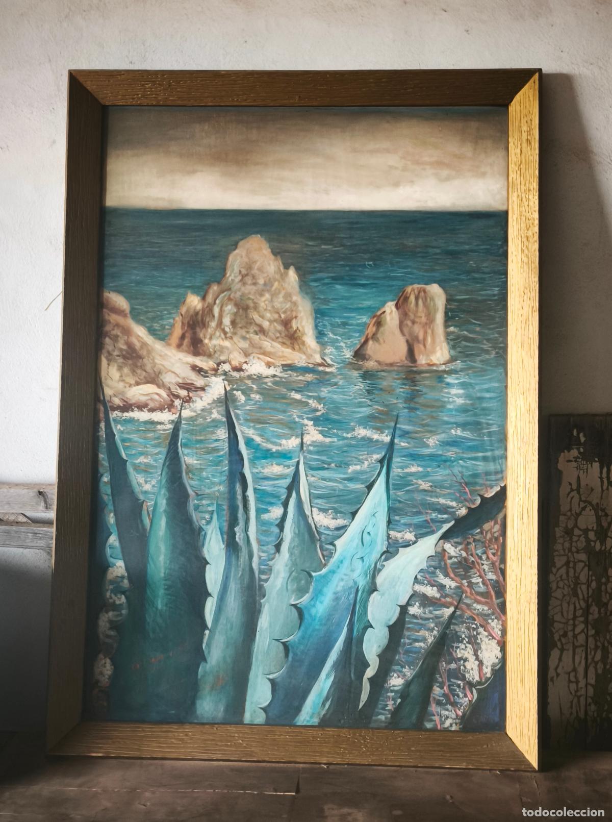 Arte: PINTURA AL OLEO SOBRE TABLEX DE MARINA DE GRAN TAMA&Ntilde;O.