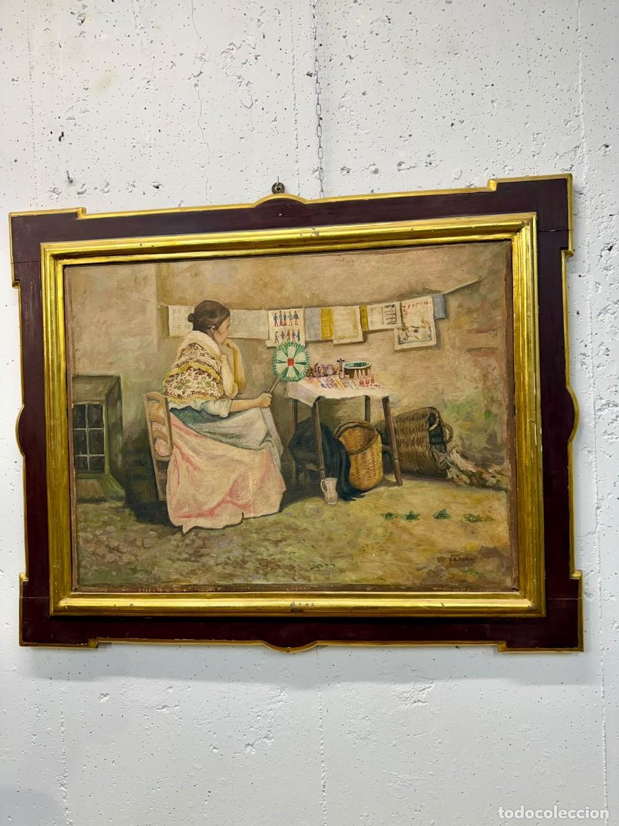 Arte: Puesto de chucher&iacute;as, estilo costumbrista, copia de Rafael Latorre Viedma,
