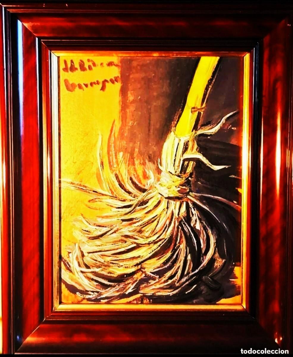 Arte: Juan Ribera Berenguer (Valencia,1935-Castell&oacute;n,2016) &rdquo;Escoba&rdquo; &oacute;leo sobre tabla (33 x 24) 1977