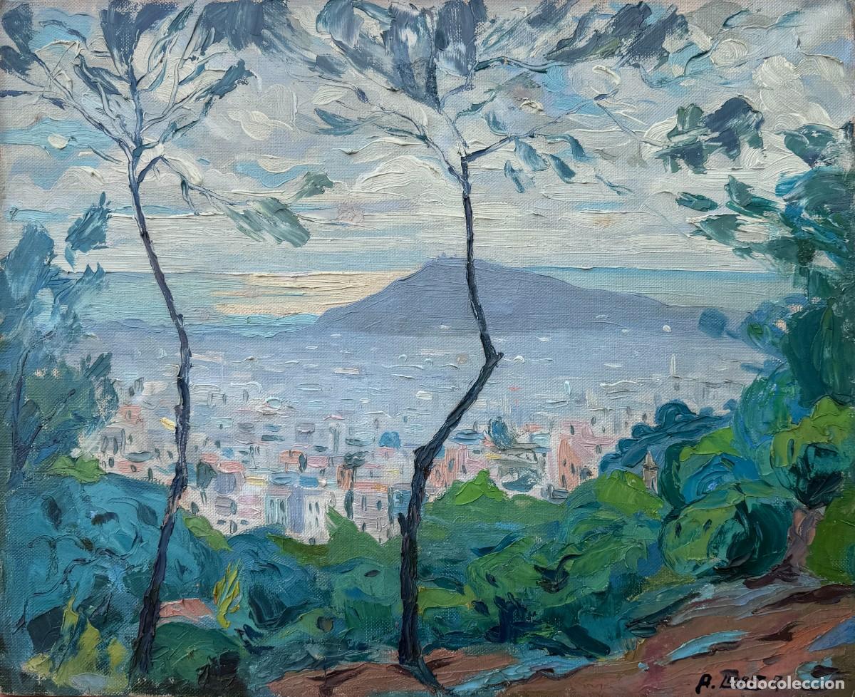 Arte: Antoni Llobet Aracil (1910-1990) &ndash; Sa Dragonera, Mallorca &ndash; &Oacute;leo sobre lienzo &ndash; Paisaje mediterr&aacute;neo