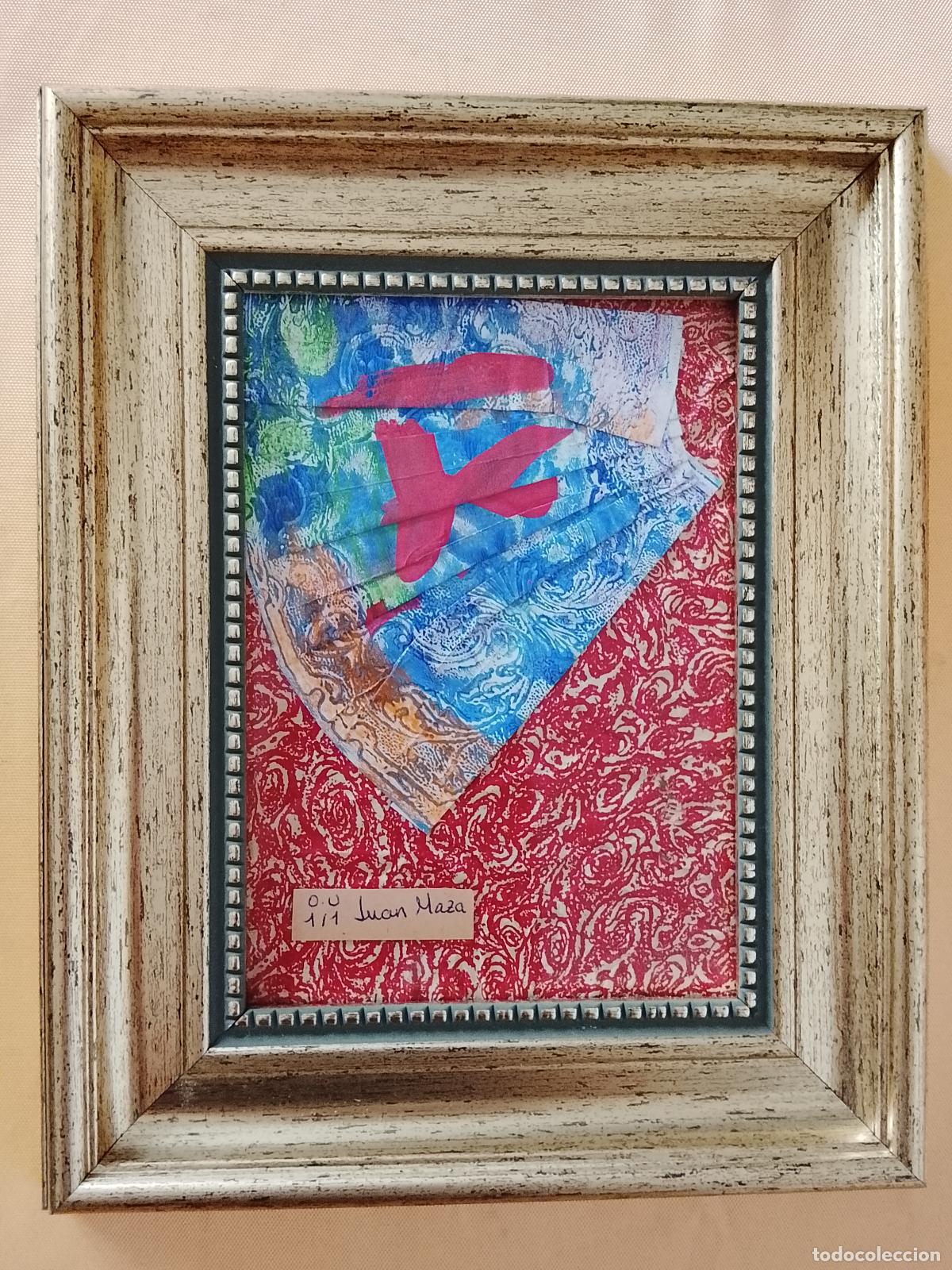 Arte: obra unica arte abstracto pop art OBRA LIBRE MARCO 26x21 CM O.U. 1/1 MITEX MEDIA COLLAGE RELIEVE