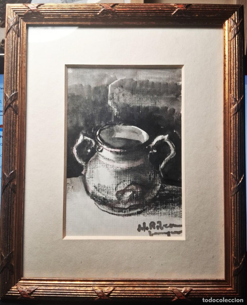 Arte: Ribera Berenguer (Valencia,1935-Castell&oacute;n,2016) &rdquo;Jarr&oacute;n&rdquo; t&eacute;cnica mixta (17,5 x 11,5)