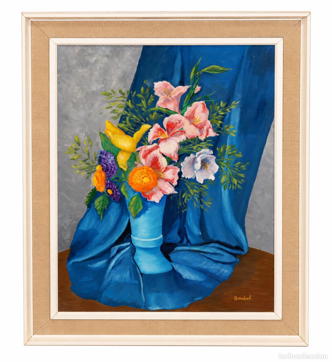 Arte: JESUS BERDIEL (1929 - ??) OLEO SOBRE TELA. ESPLENDOR FLORAL