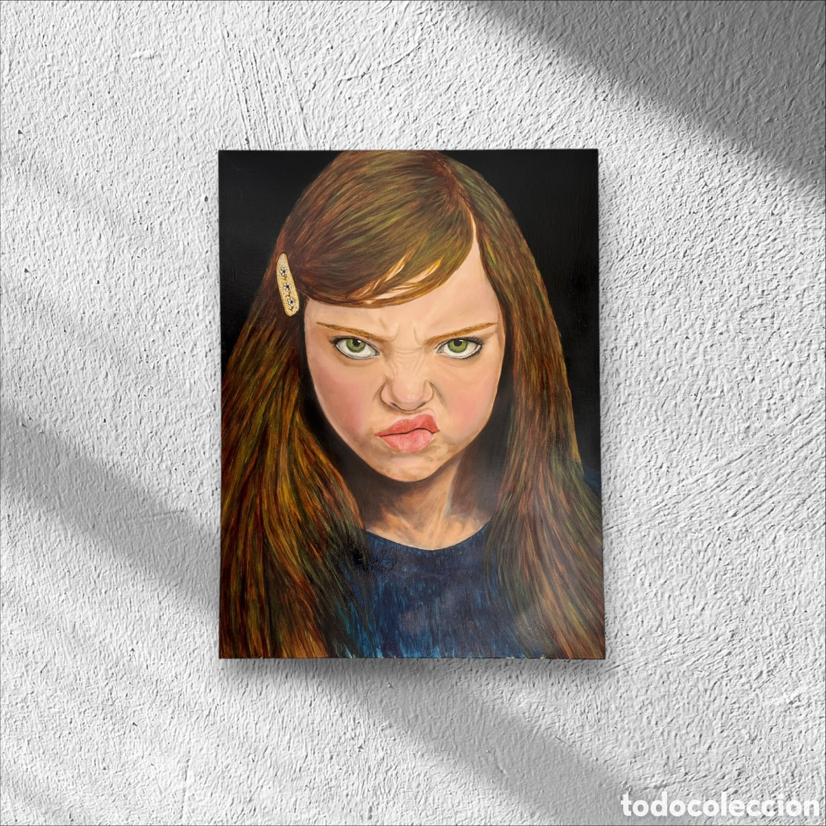 Arte: &rdquo;La Consentida&rdquo; (Retrato Figurativo) - Acr&iacute;lico s/ lienzo 60x80 cm