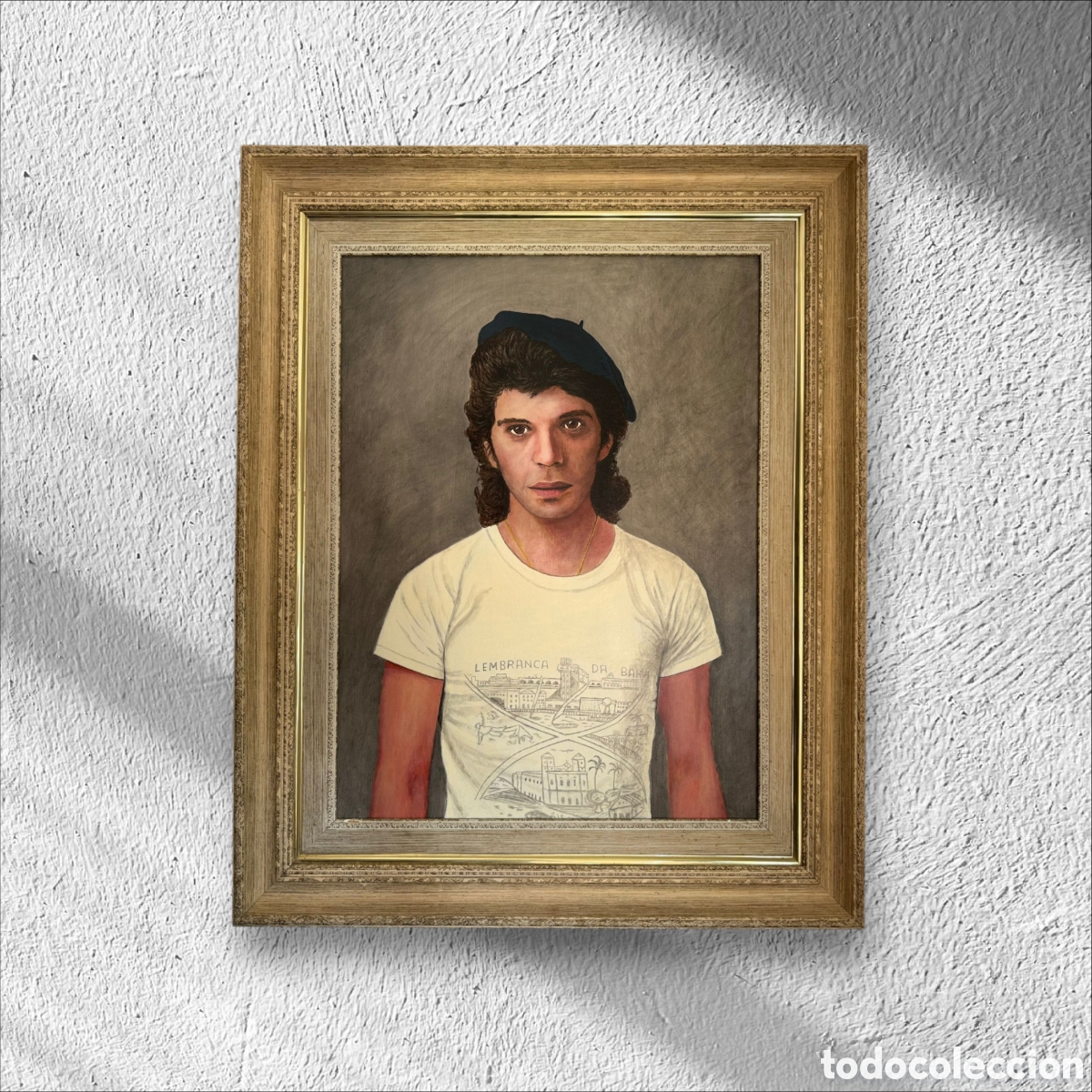 Arte: &rdquo;Camar&oacute;n de la Isla Joven&rdquo; (Con Marco Elegante) - Acr&iacute;lico s/ lienzo 104x84 cm