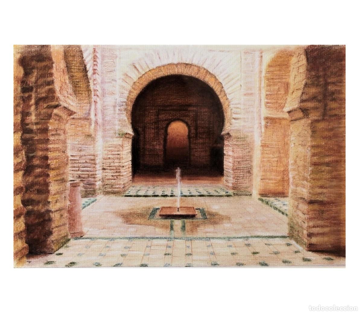 Arte: Cuadro original ( serie numerada y limitada a 295 ejemplares) al pastel. Alcazaba (Jerez).Dibujo