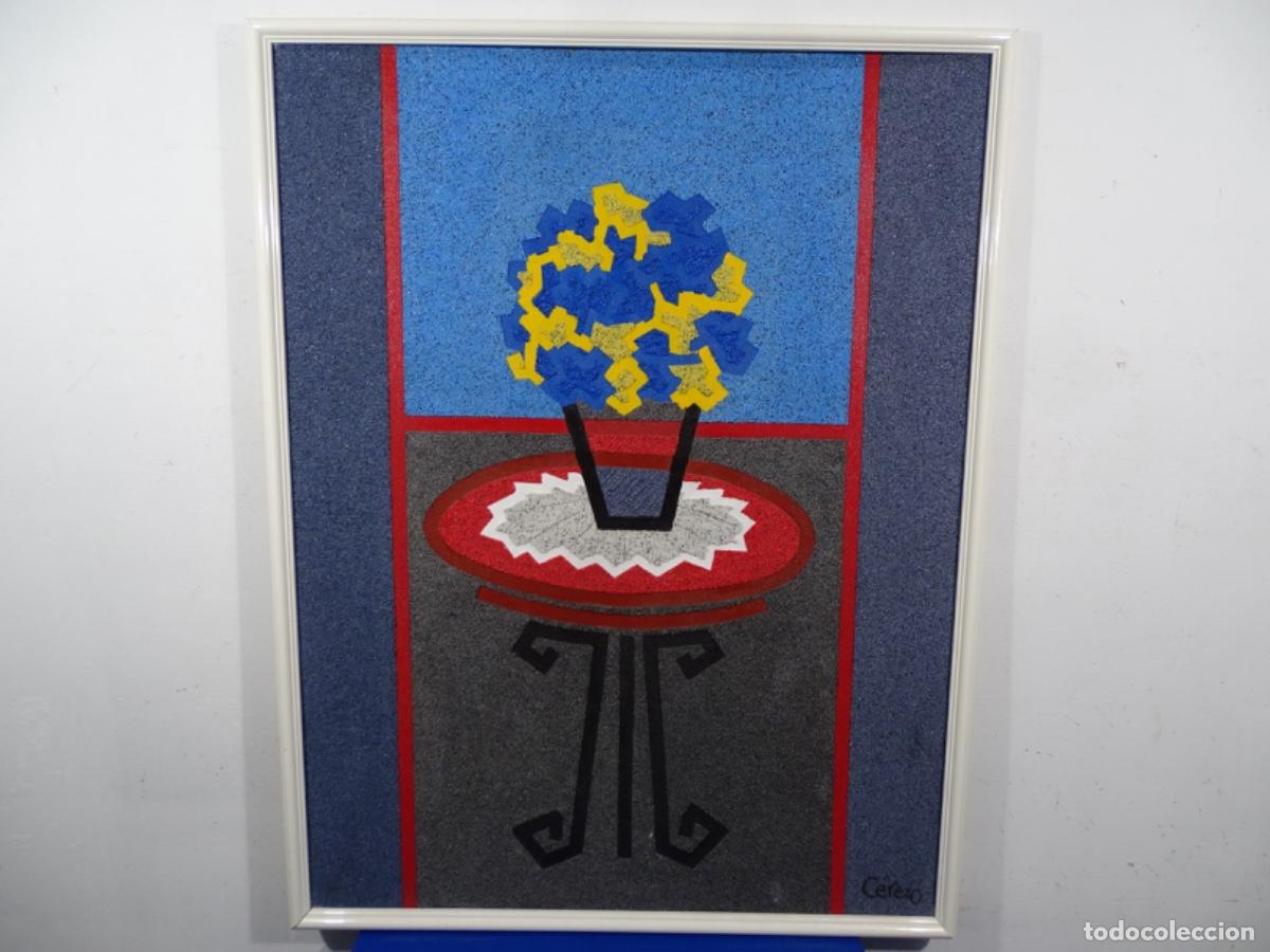Arte: GRAN T&Eacute;CNICA MIXTA TABLEX. HERMANO LORENZO EZQUERRO (PRADEJON 1924-ZARAGOZA 2014). CRISANTEMOS 1992.