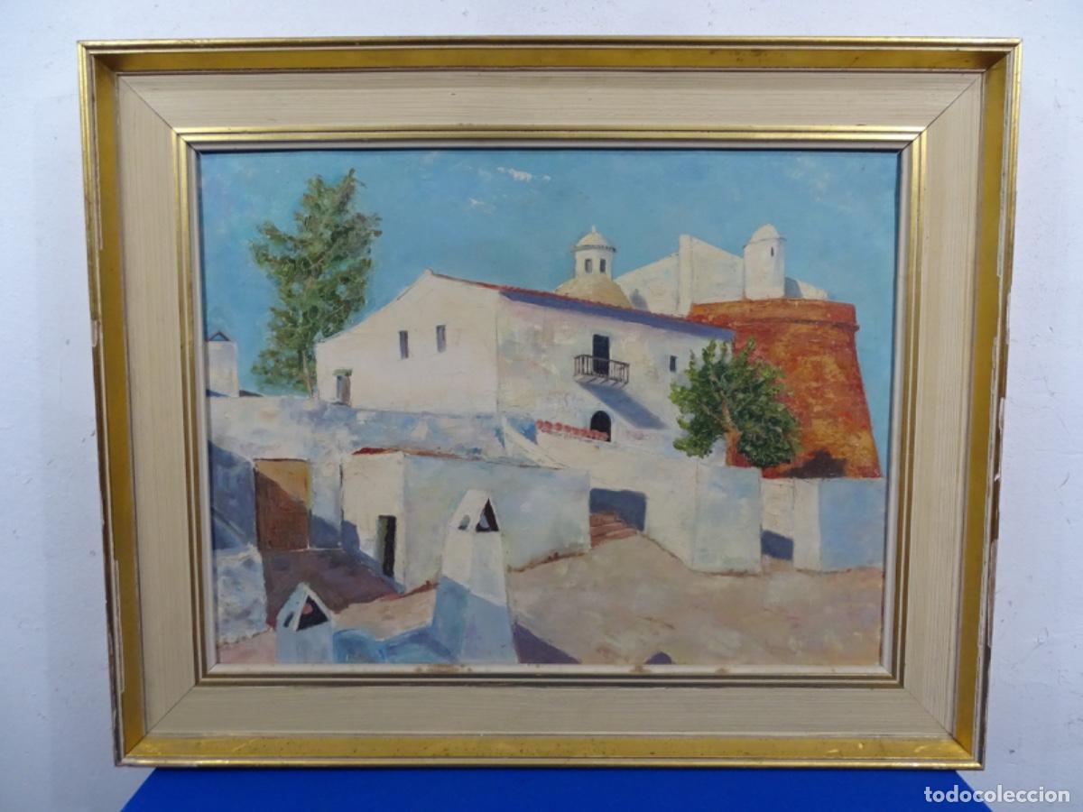 Arte: GRAN OLEO TELA FIRMADO RODES 69. SANTA EULALIA, IBIZA.
