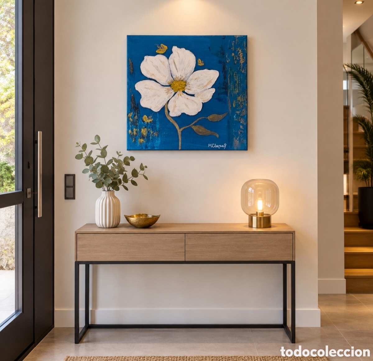 Arte: &rdquo;Margarita danzarina&rdquo;. Pintura acr&iacute;lica sobre lienzo con bastidor.