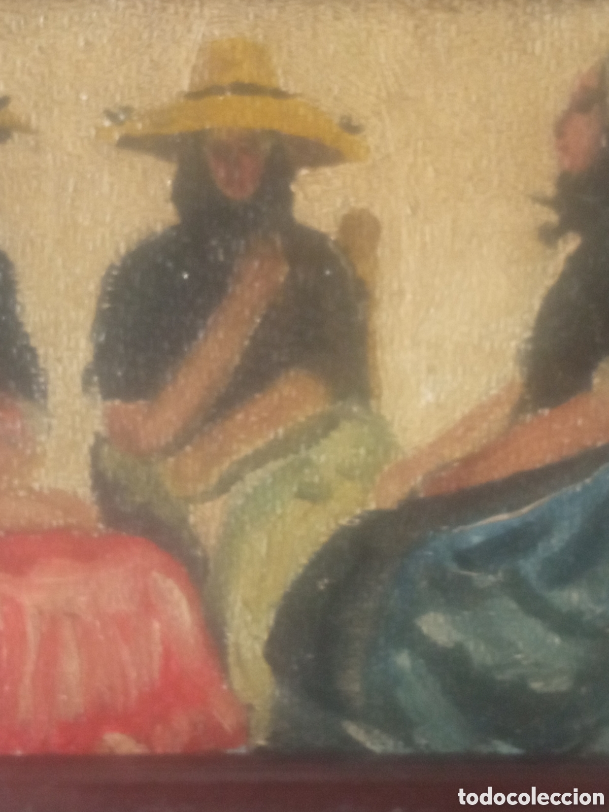 Arte: Antiguo oleo sobre tablex, en miniatura, - Foto 7