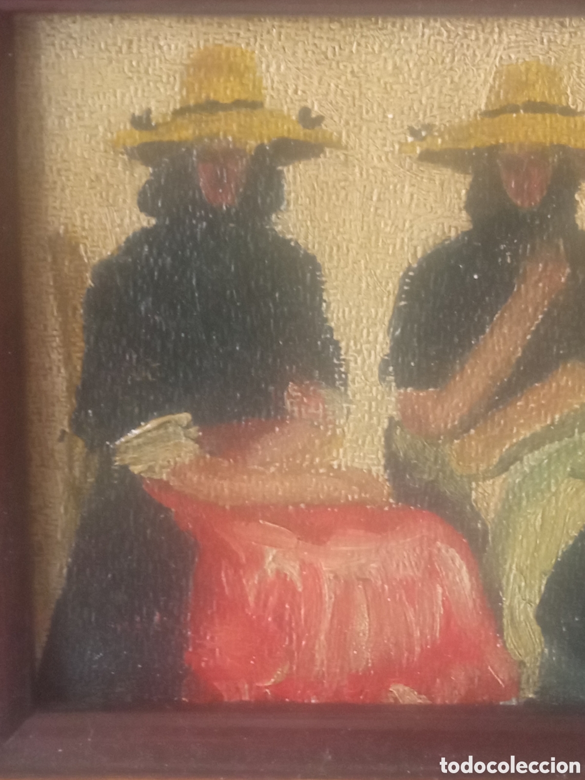 Arte: Antiguo oleo sobre tablex, en miniatura, - Foto 8