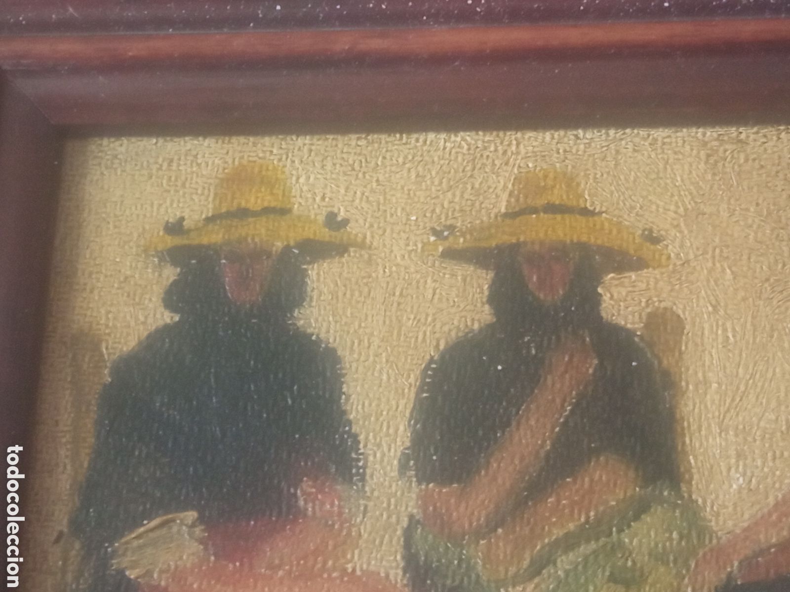 Arte: Antiguo oleo sobre tablex, en miniatura, - Foto 10