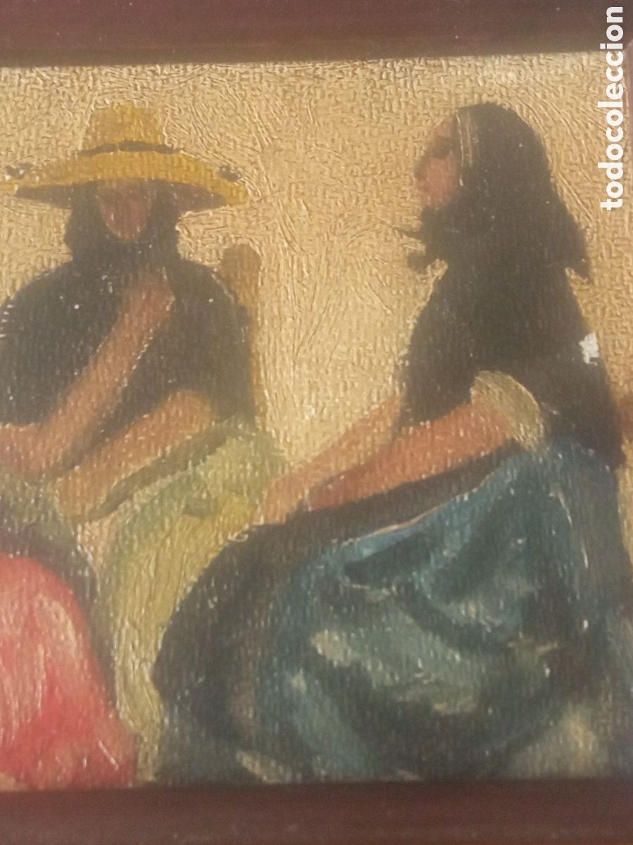 Arte: Antiguo oleo sobre tablex, en miniatura, - Foto 11