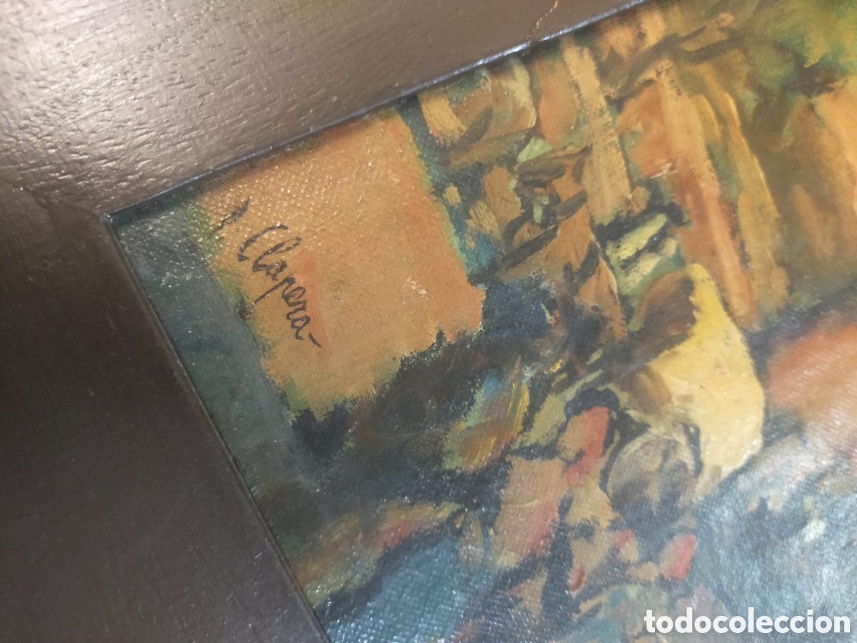 Arte: Cuadro &oacute;leo firmado P.Clapera + Marco - Foto 8