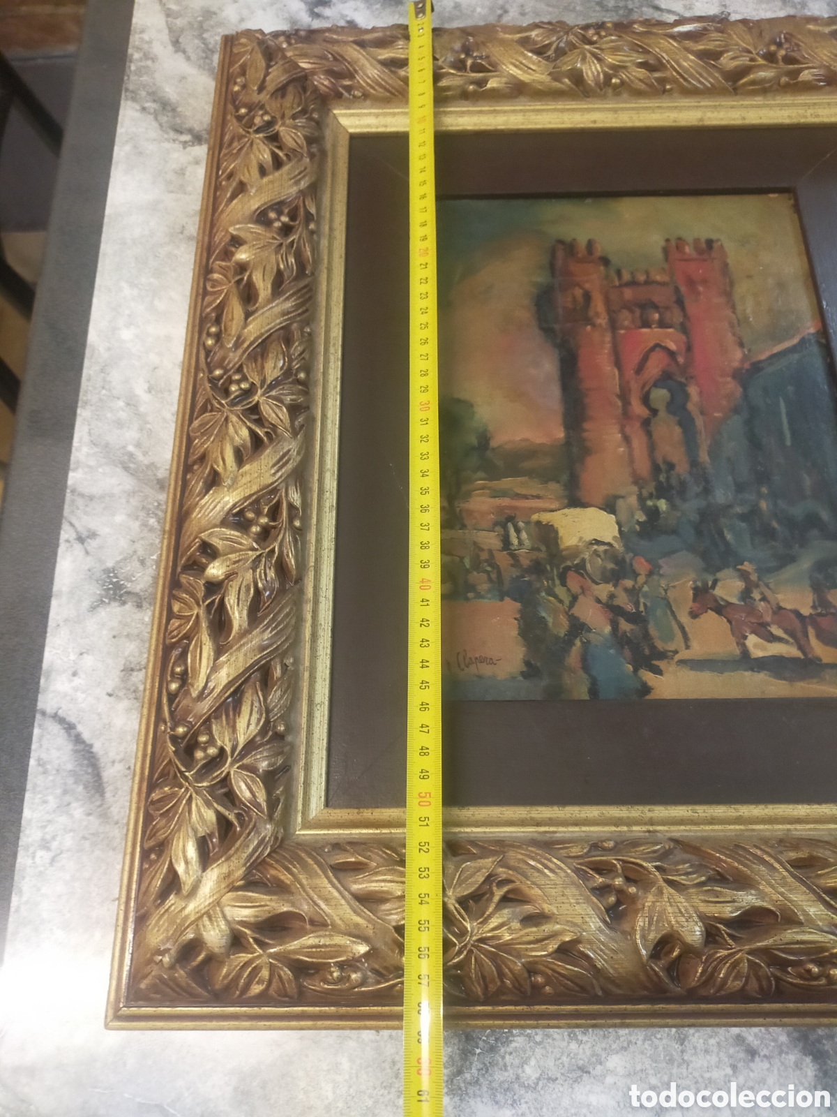 Arte: Cuadro &oacute;leo firmado P.Clapera + Marco - Foto 9