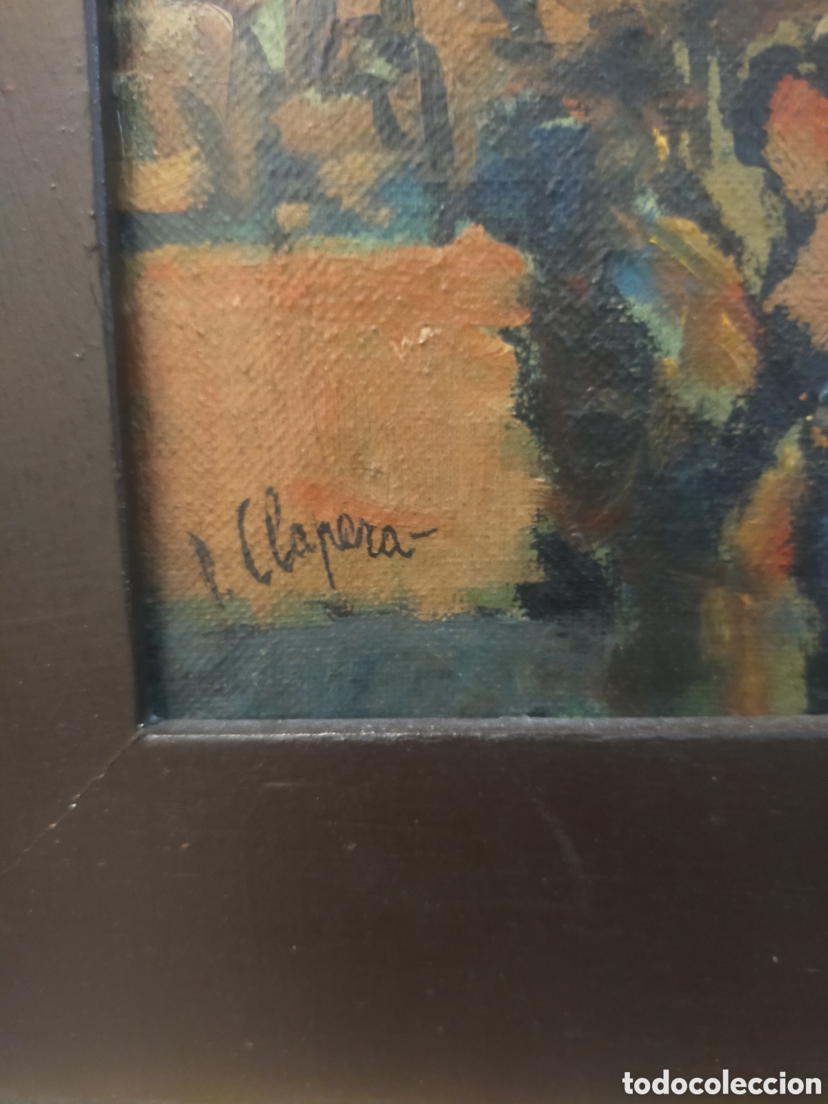 Arte: Cuadro &oacute;leo firmado P.Clapera + Marco - Foto 13