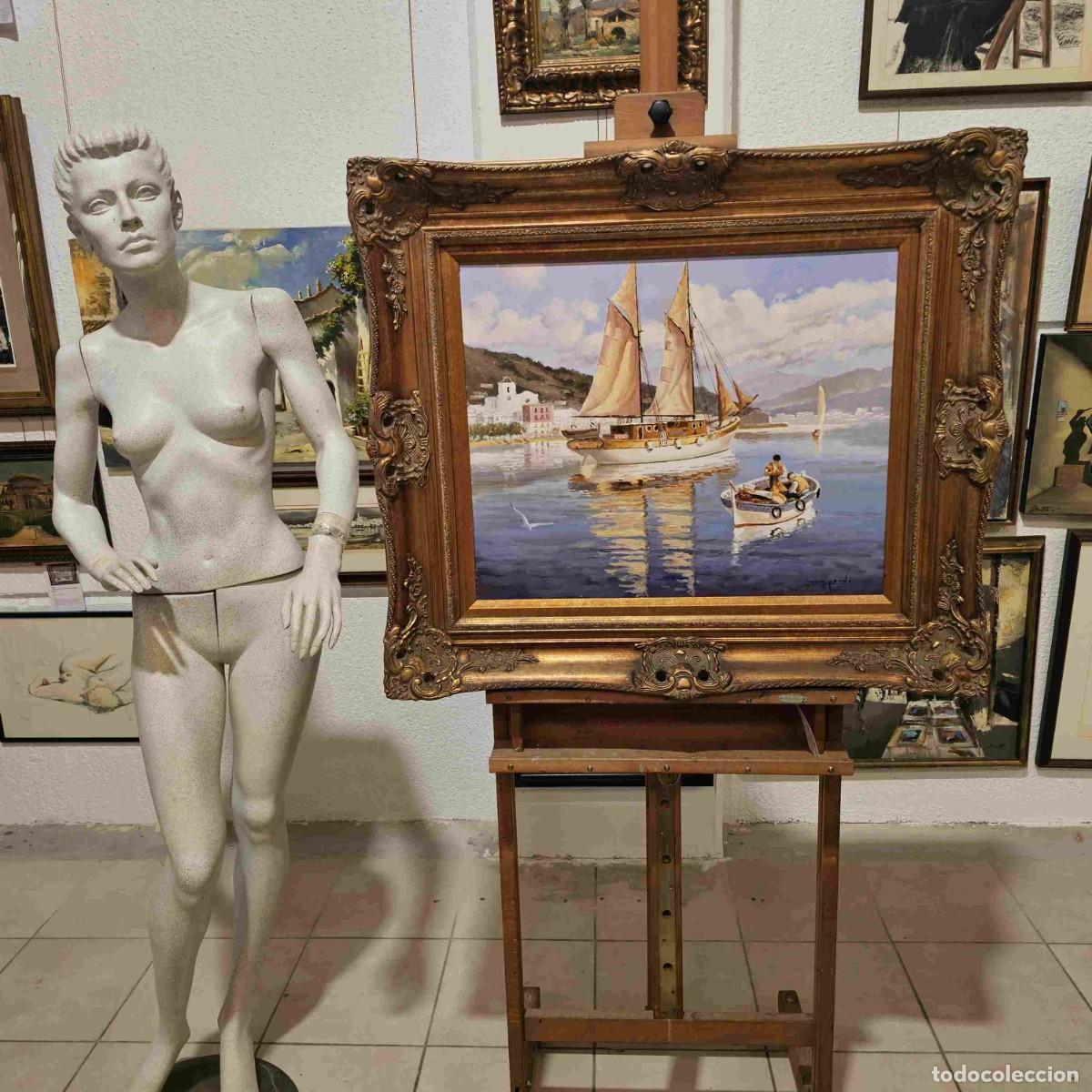 Arte: Juan Prado Forteza oleo marina de Port de la Selva