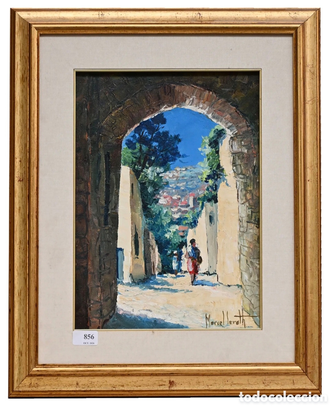 Arte: Marcel Leruth ( 1928-2023 ) &Oacute;leo sobre lienzo Julio en Provenza 1992 firmado 40 x 30 cms