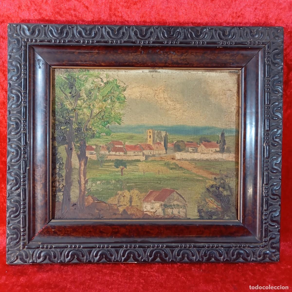 Arte: &Oacute;LEO SOBRE LIENZO PEGADO A TABLA - C. 1900 - ESCUELA CATALANA S. XIX - 26 X 21 CM OBRA - 37 X 32 CM