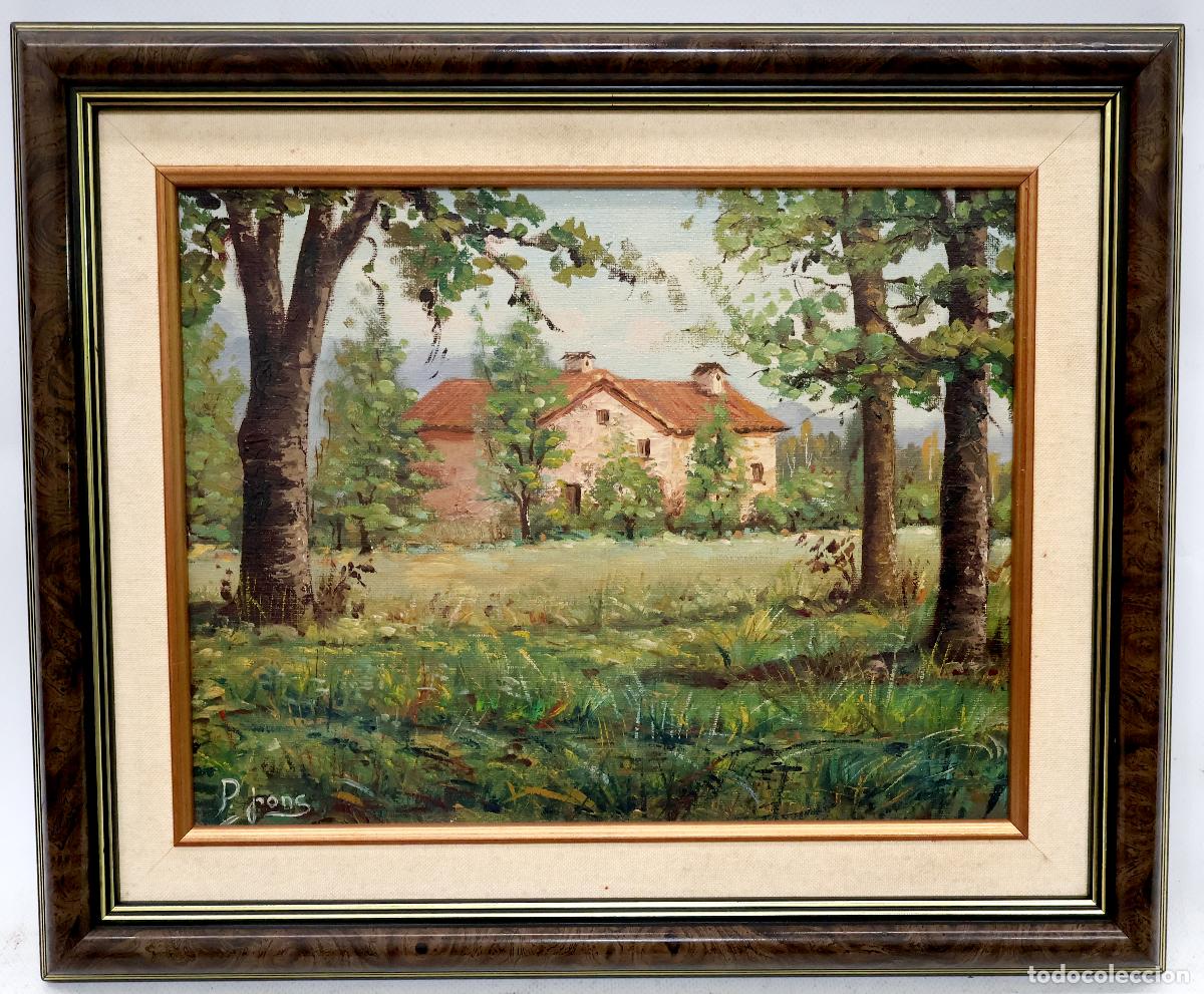 Arte: ESCUELA CATALANA (SIGLO XX) OLEO SOBRE TELA FIRMADO. PAISAJE RURAL