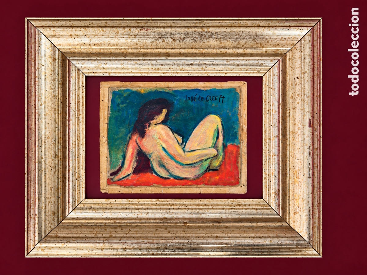 Arte: JOS&Eacute; DE CREEFT &ldquo;DESNUDO&rdquo; OL&Eacute;O SOBRE CART&Oacute;N