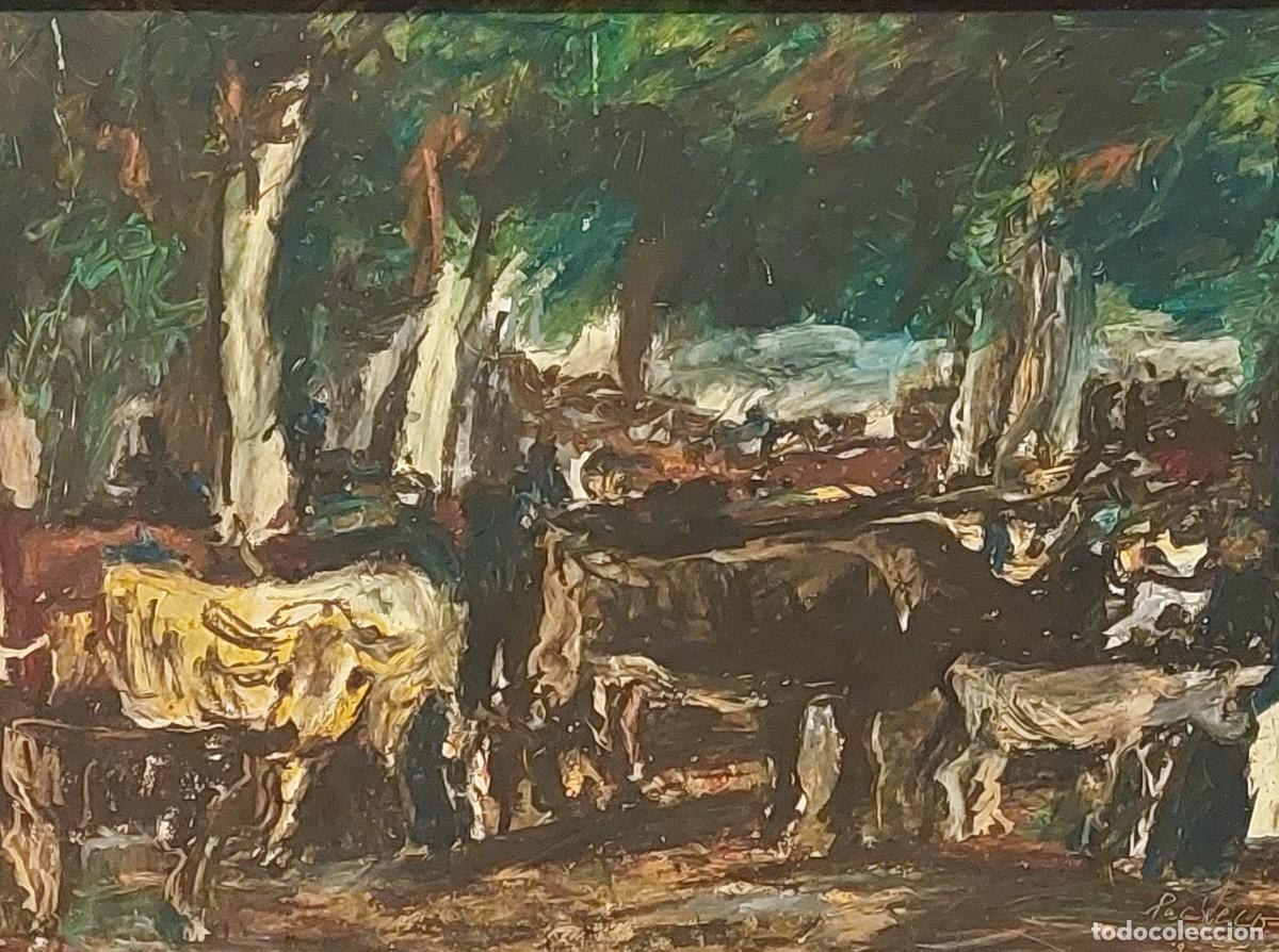 Arte: Toros al atardecer, dehesa extrene&ntilde;a
