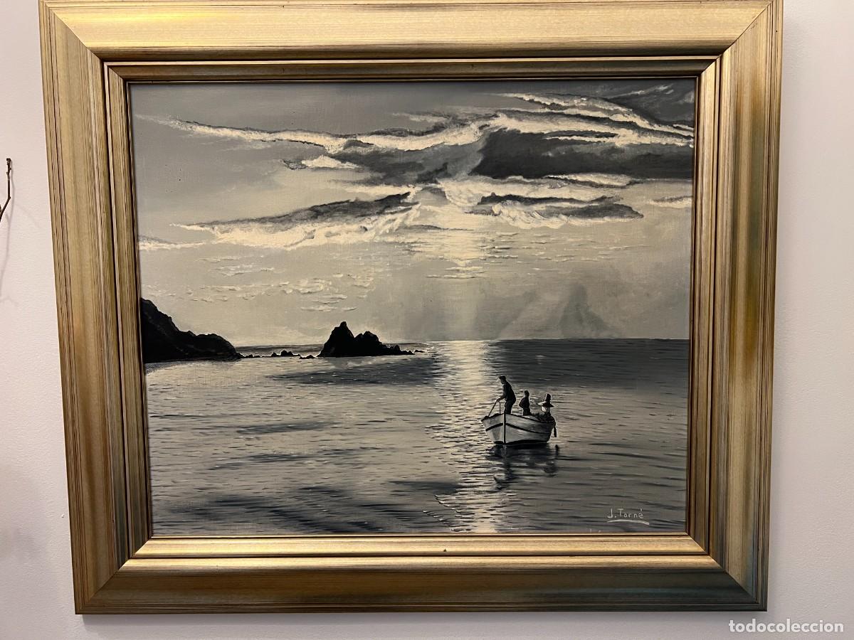 Arte: Cuadro marina tonos blancos y negro