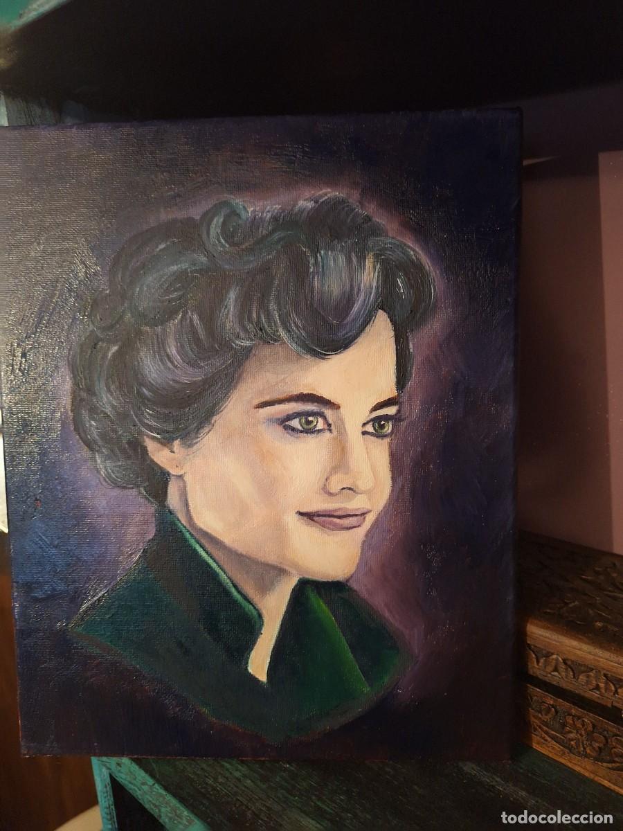 Arte: &Oacute;leo pintado a mano de Eva Green MISS PEREGRINE
