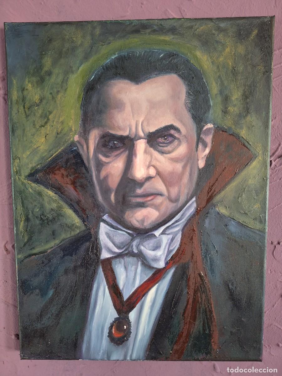 Arte: &Oacute;leo pintado a mano de Bela Lugosi DR&Aacute;CULA