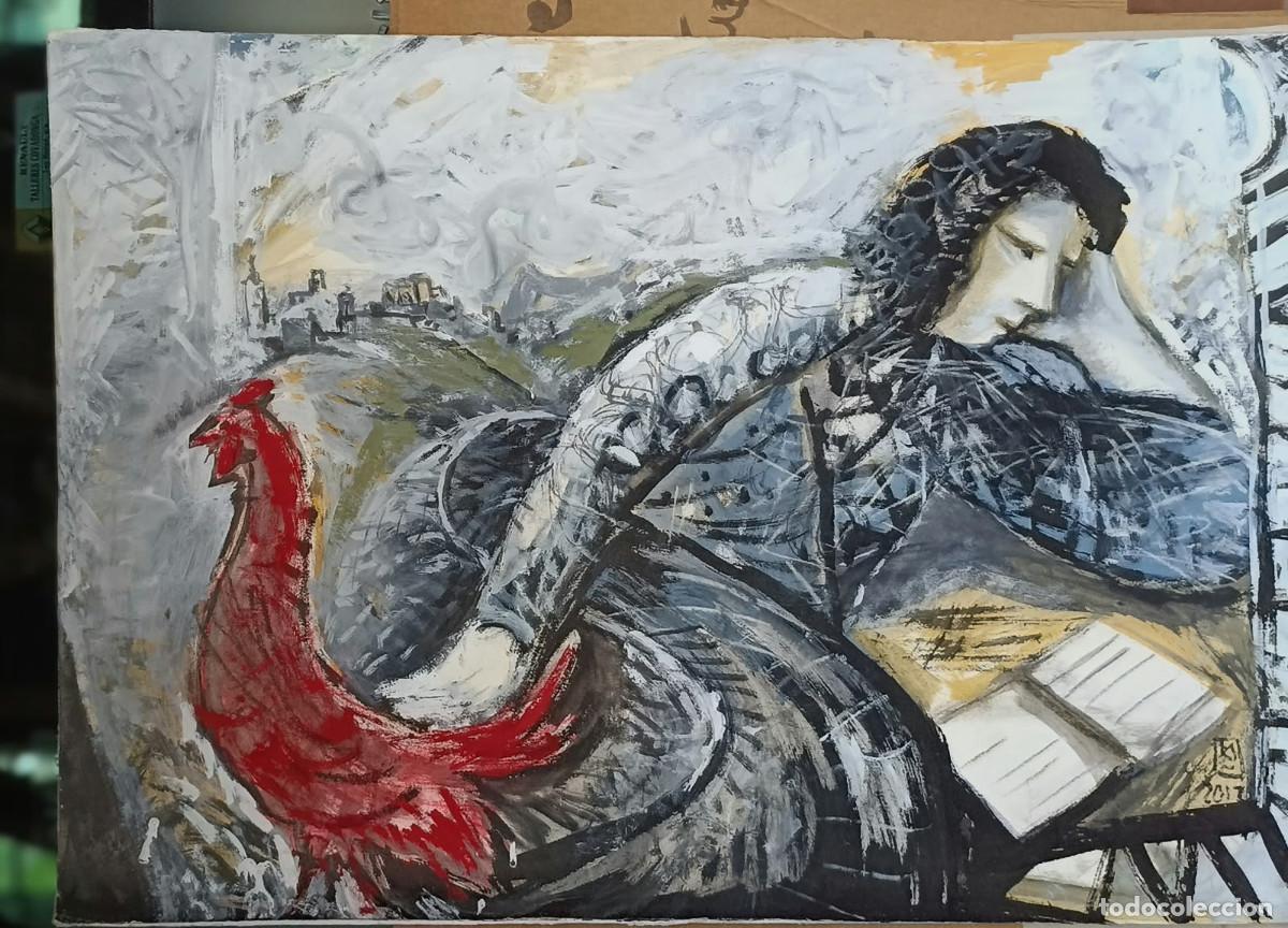 Arte: LOTE DE 7 PINTURAS Y UN DIBUJO DE Manuel Maqueda Merino
