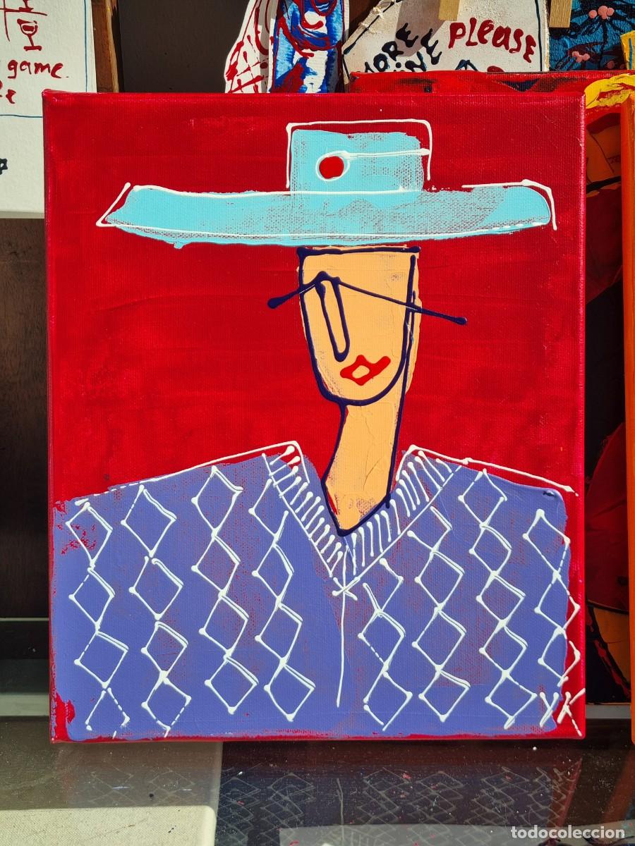 Arte: Cuadro pop art sombrero 24x30